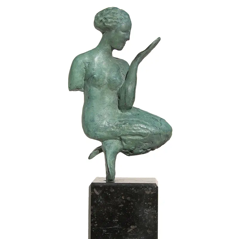 Spiegeling van Marion Visione | figuur beeld in brons oplage 50 18 cm hoog