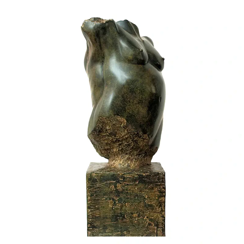C' est la vie by Marlies Heylmann | figure sculpture in bronze edition of 8 72 cm high