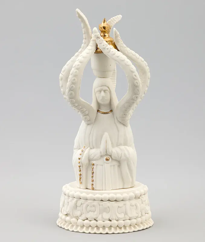Maria Octopus von Peter Hiemstra | figur Skulptur in keramik Unikat 26 cm hoch