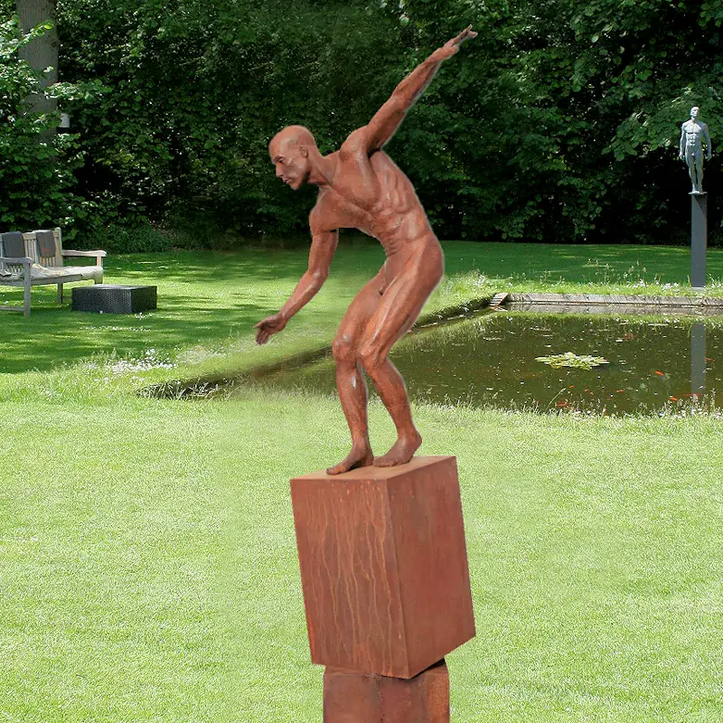 Aequilibrium by Philippe Timmermans | figure sculpture in bronze edition of 8 186 cm high