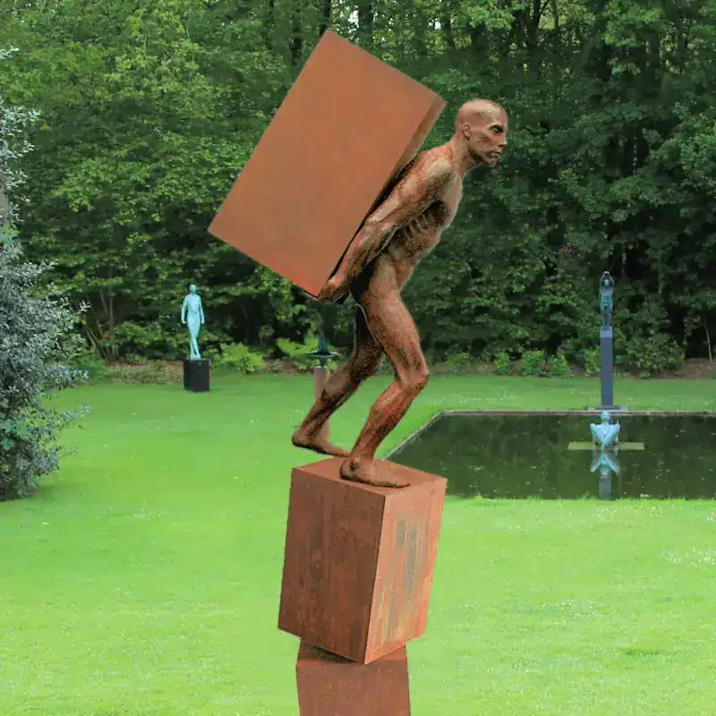 Fatum est cogens by Philippe Timmermans | figure sculpture in bronze edition of 8 180 cm high