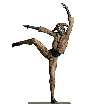 Harlequin by Romee Kanis | figure sculpture in bronze unique 73 cm high