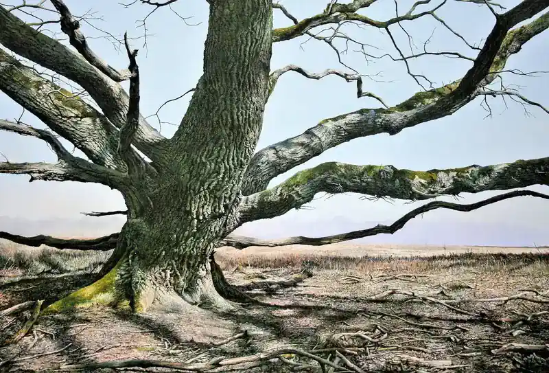 The Watchman by Wout Wachtmeester | landscape painting in acrylic on canvas 95 x 135 cm