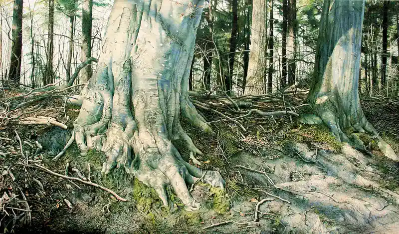 Veiled Memory by Wout Wachtmeester | landscape painting in acrylic on canvas 105 x 175 cm